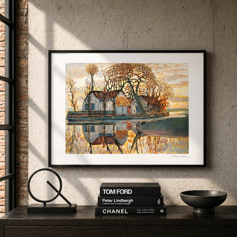 Piet Mondrian Duivendrecht Lithograph on Arches 300gsm 16.5x23in (42x59 cm) gallery