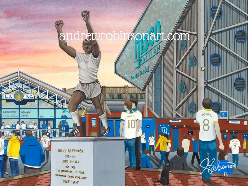 Leeds, Elland Rd. Framed United Utd Football Club FC Art Print. 14" x 11" Frame gallery