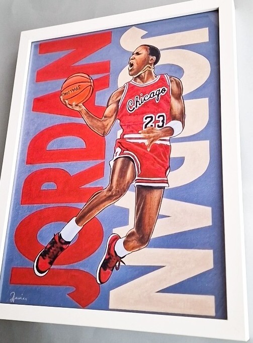 Jumpman (Dunk Contest) NBA Air Jordan Art Prints Size A3 (Frame Not Included)