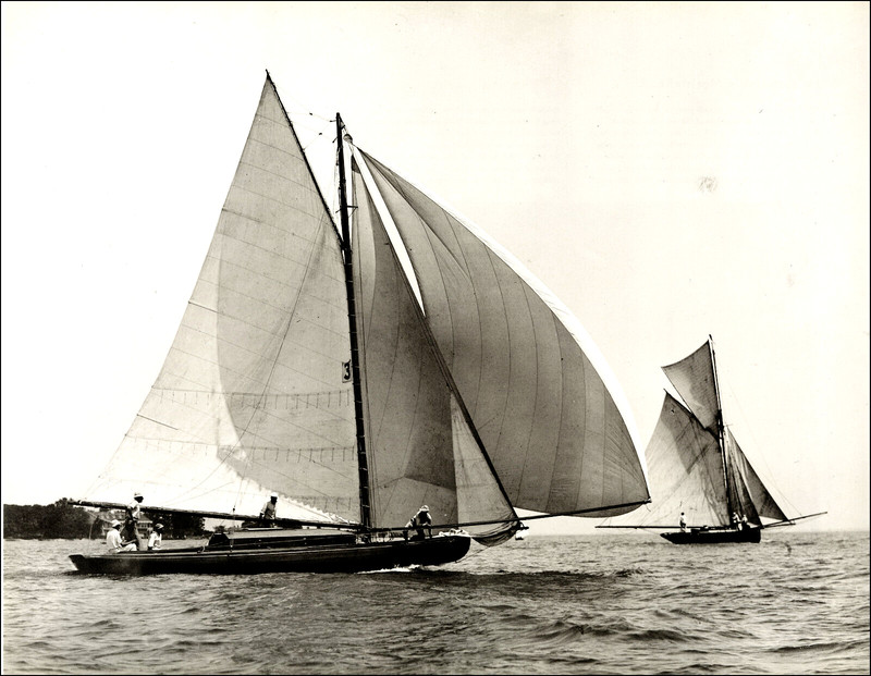 1999 Vintage Print Yacht Marblehead Harbor Massachusetts Bay Image of Photograph