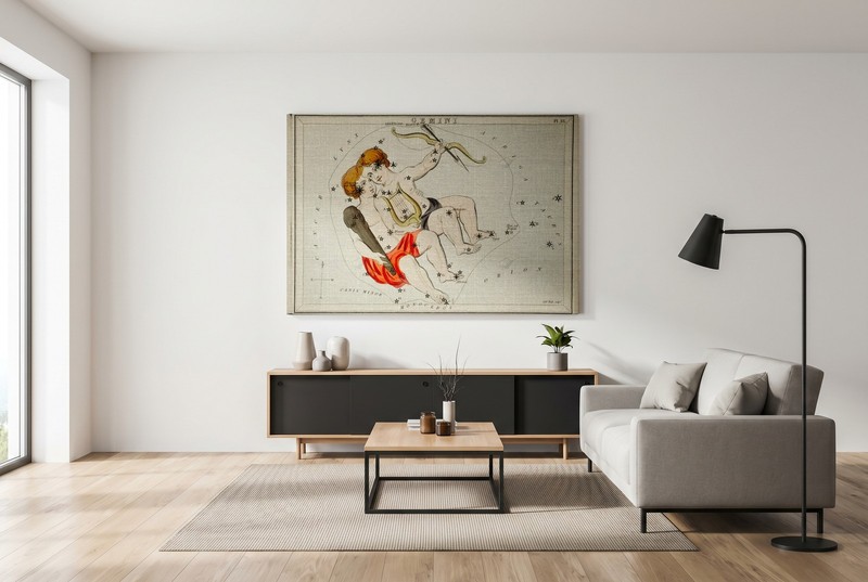 Sidney Hall - Astronomical Chart Illustration of the Zodiac Gemini - Art Print gallery