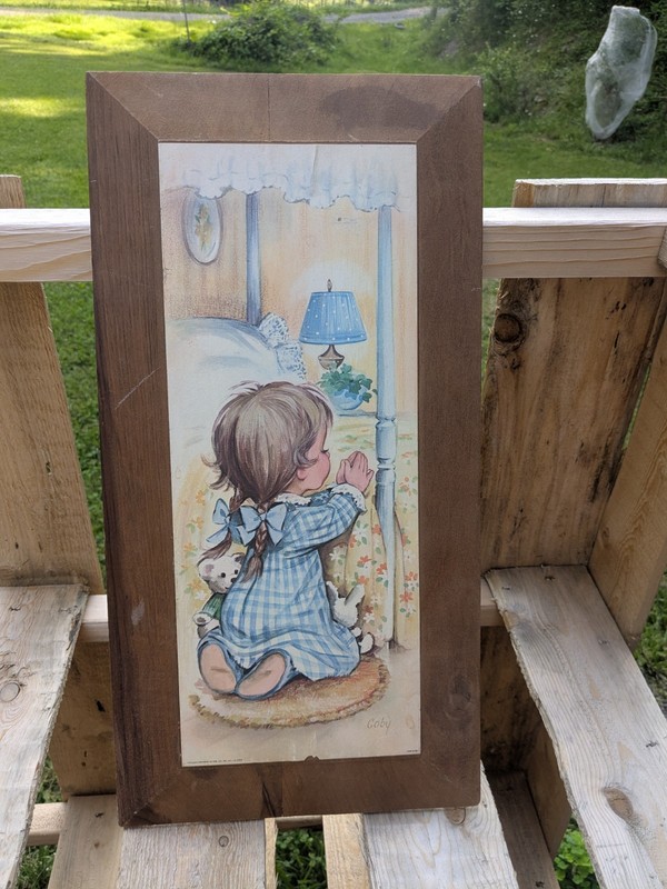 Coby Children Praying Bedtime Prayers Kids Pictures Religious God Lithograph