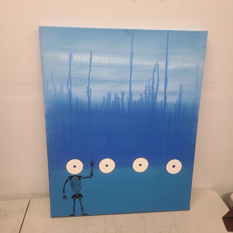 David Lynch signed Art Original On Canvas graffiti art 24X30 Inches