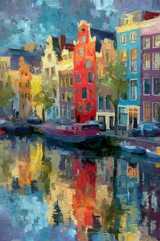 Amsterdam Netherlands 24×36 Giclée Art Print Ltd 1/25 Signed COA Rombley V1