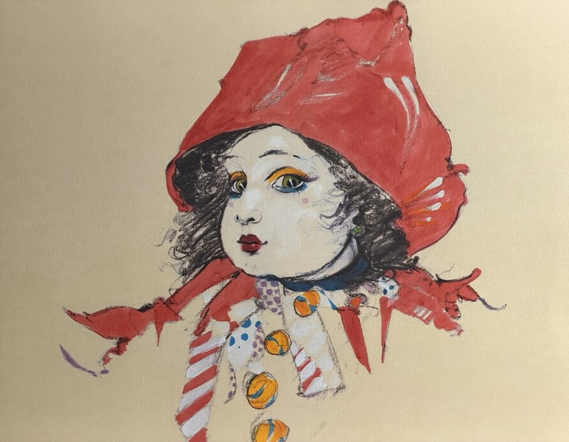 Ramon Santiago, 1943-2001. “Little Red” 1994 Art Print, 14x18 Inches, Exc Cond gallery