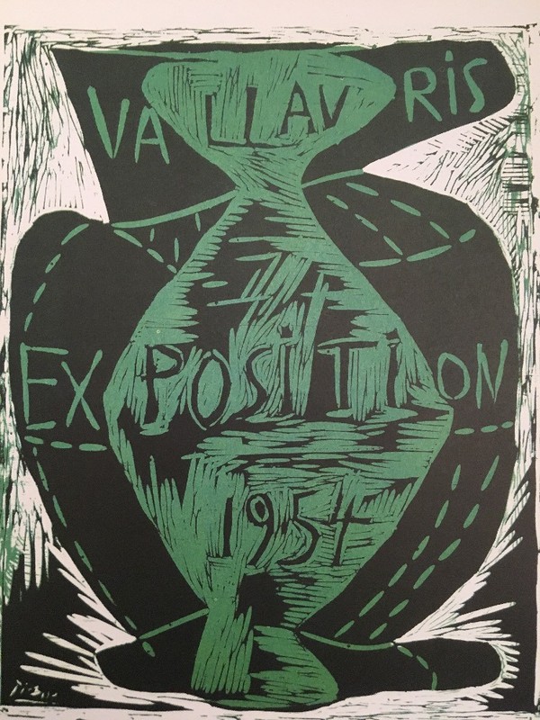 PABLO PICASSO,Vallaris 1954 Exp. Vintage, Poster, 1957 Platesigned gallery