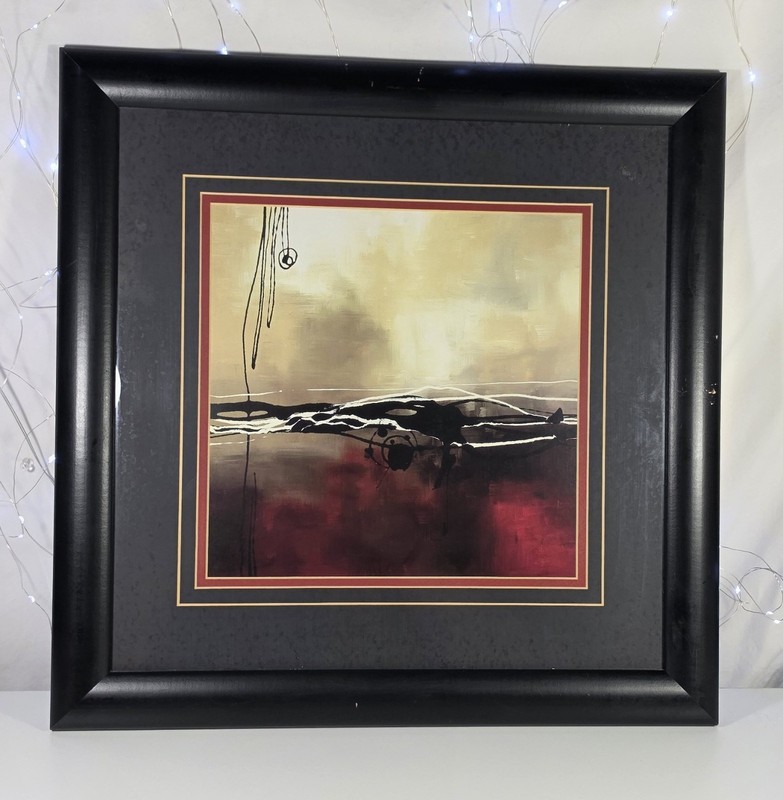 Laurie Maitland “symphony In Red And Khaki” Framed Print Wall Art P-5