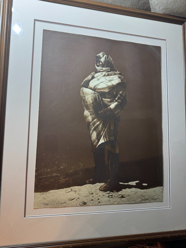 Clifford Beck, Jr. (1946 – 1995) ‘Taos Shadows» LE Lithograph – Signed/ Framed