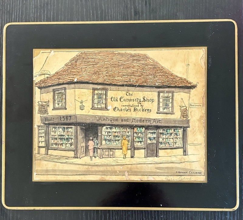 2 Vintage Graham Clilverd English Architectural Prints Pair Wall Panels 12/9.5”