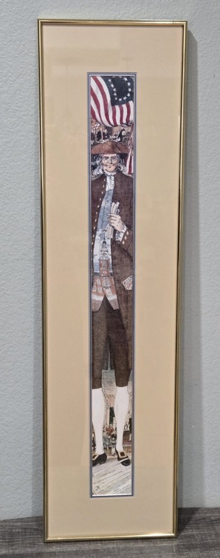 Bob Holloway Framed Matted Ben Benjamin Franklin Print