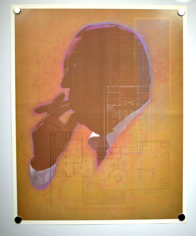 Rare Print «Mies Van Der Rohe Time Keeper» #5 in Kawneer Architect Series