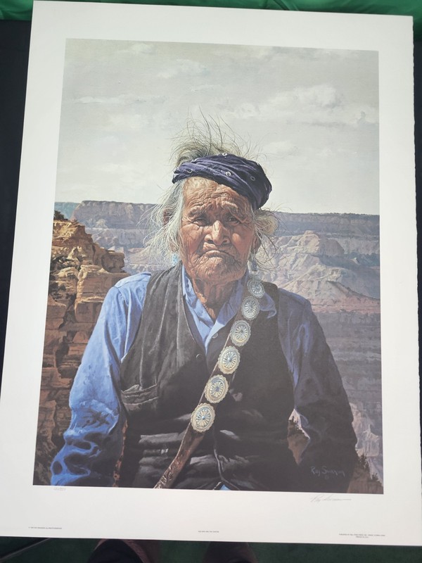 Ray Swanson «Old Man and the Canyon» Signed Numbered Ltd Ed Print 13/750 1981