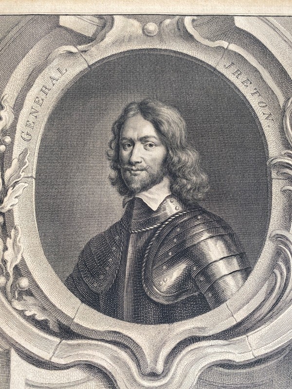 18THC ENGRAVED PORTRAIT PRINT OF GENERAL HENRY IRETON/CROMWELL'S SON IN LAW gallery
