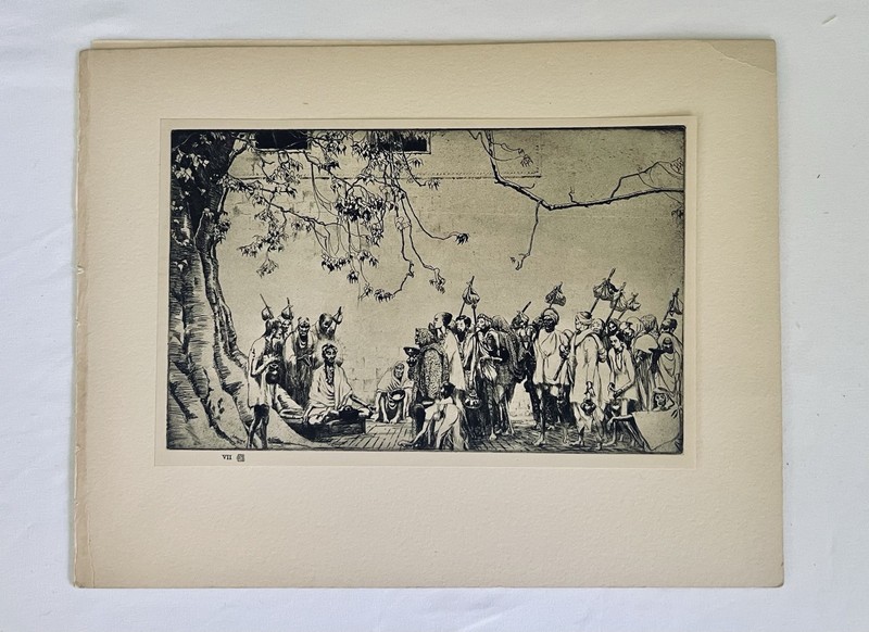 1928 Lumsden “The Buddha” Plate VII Vintage Etching Print Colnaghi India
