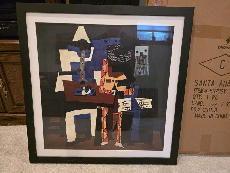 Picasso Three Musicians Framed Print 26x26 With Box