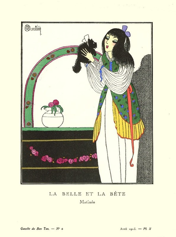 Gazette Du Bon Ton, Pochoir Illustration