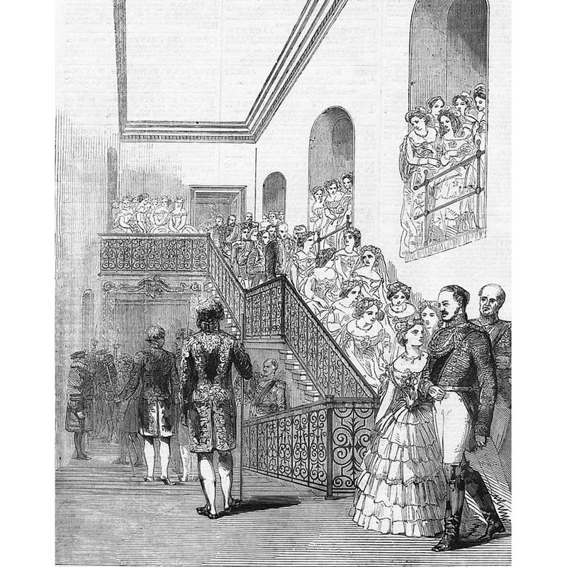 Marriage of the Princess Royal Bridal Procession St James Palace- Old Print 1858