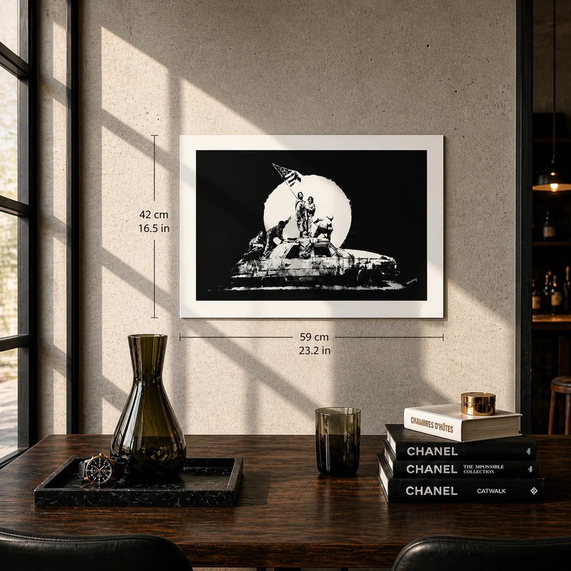 Banksy Flag Lithograph on Arches 300gsm 16.5x23in (42x59 cm) gallery