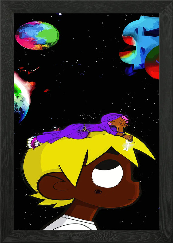 Lil uzi vert rap hip hop Framed Wall Art Poster Canvas Print Picture