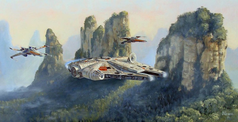 STAR WARS MILLENNIUM FALCON CANVAS ART PRINT