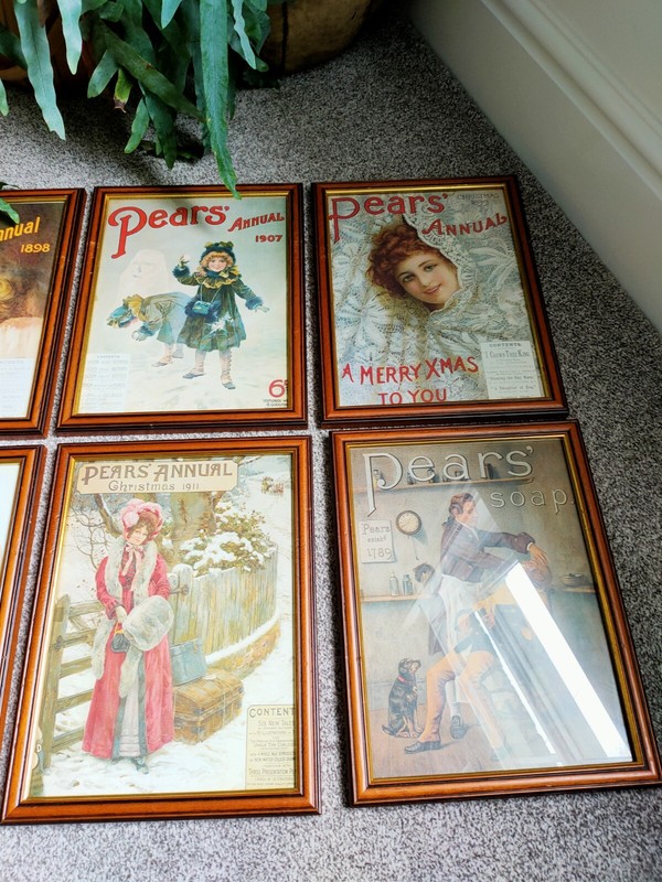 X11 PEARS SOAP ADVERTISING FRAMED Vintage Good Condition 24.5 Cm By 32 Cm gallery