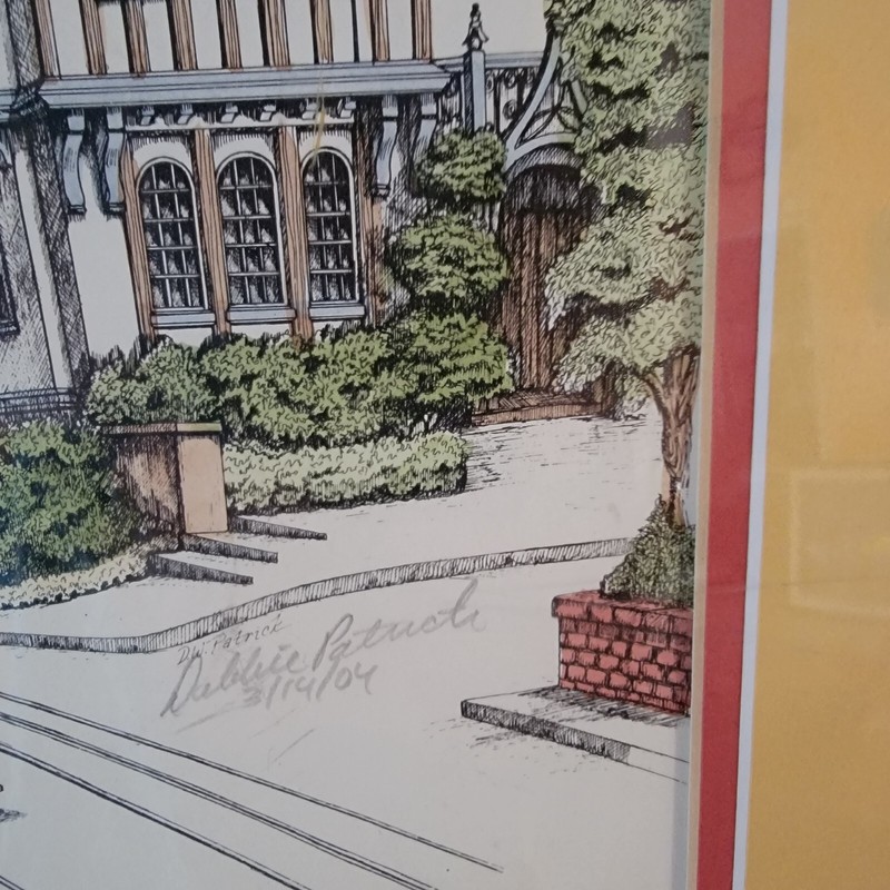 San Francisco Cable Car and Architecture Lithograph print signed Debbie Patrick gallery