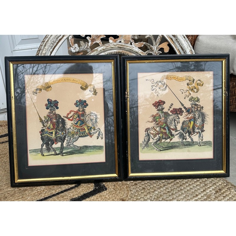 Costumed Horsemen and Horses Engravings by Israel Silvestre François Chauveau
