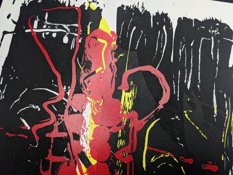 Ina Lindemann, Abstract Composition (Black), Silkscreen, Signed, 1992 gallery