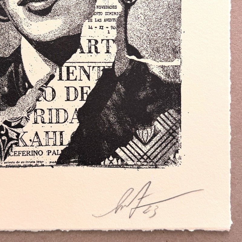 Shepard Fairey Signed Frida Kahlo Letterpress Art Print Poster Obey Giant Rare gallery