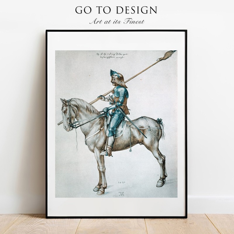 Durer The Knight fine art giclee print poster gallery wall art horse art gallery