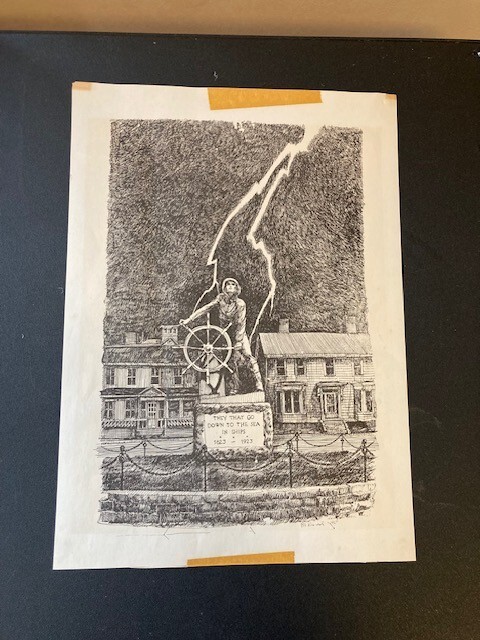 R E Kennedy Signed – They That Go Down To The Sea In Ships unframed
