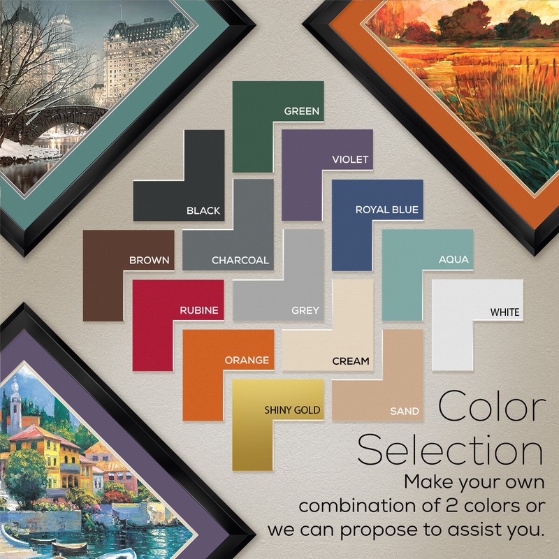 40W"x32H": REFRACTION by ELBA ALVAREZ - DOUBLE MATTE, GLASS and FRAME gallery