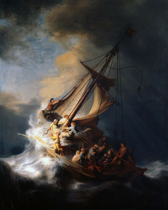 Storm on the Sea of Galilee by Rembrandt, Giclee Canvas Print, various sizes