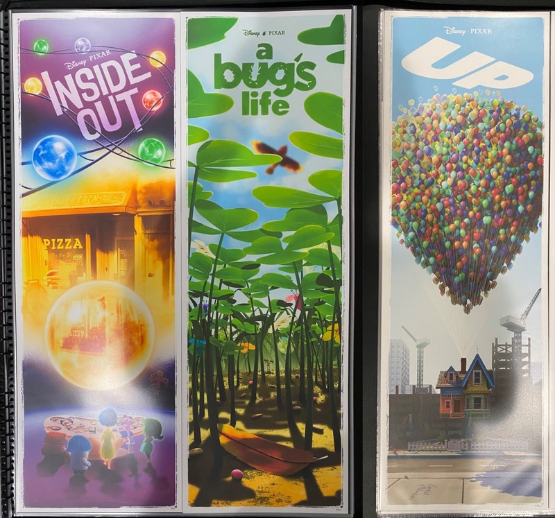 Lot of 3 Ben Harman Prints, INSIDE OUT, A Bug’s Life, UP, Disney Pixar, 12×36