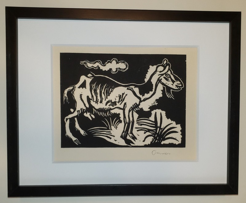 RICHARD SEEWALD Original HAND SIGNED German Expressionist WOODCUT 1919 Framed