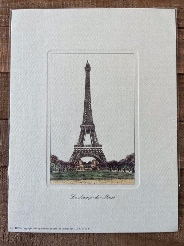 Offset Lithography Prints - lot of 4 - Paris - 1998-1999 - 7" by 9" gallery