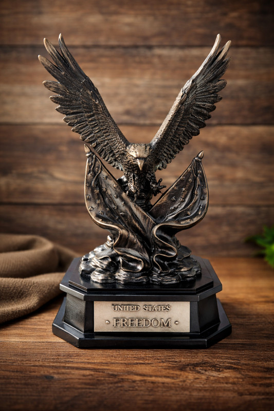 American Eagle Statue, United States Freedom Sculpture, Patriotic Desk Decor, Ha gallery