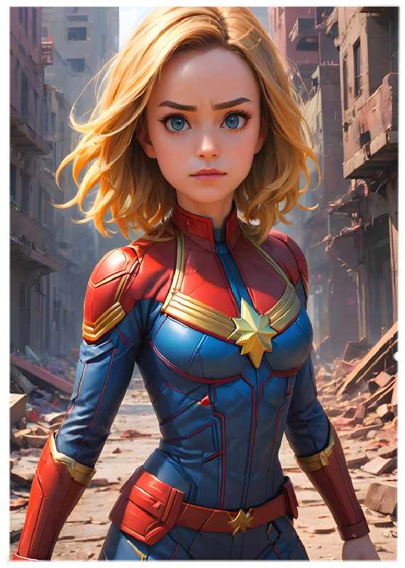 CAPTAIN MARVEL * Fun Novelty * SUPERHERO * Art Card * ATC ACEO