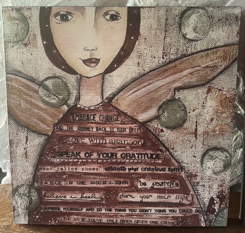 Kelly Rae Roberts 16X16 Brave Girl Embrace Change 8X12 Grow Canvas Heart CHOICE