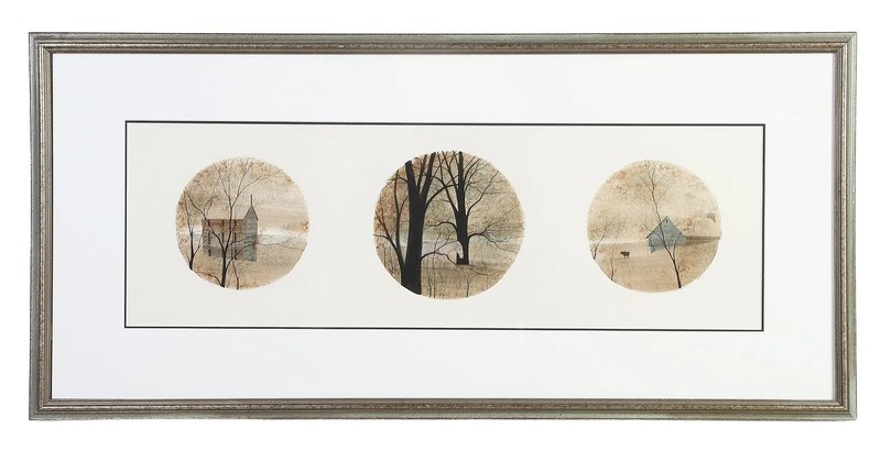 P. Buckley Moss (American, 1933-2024) Farm Triptych Original Watercolor