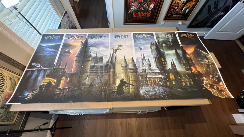 Mondo Style Ben Harman Harry Potter Hogwarts 7 Print AP Set Signed / #d 3 of 5 gallery