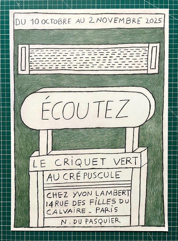 NATHALIE DU PASQUIER – Exhibition Poster Galerie Yvon Lambert 2025. 460 × 335 mm