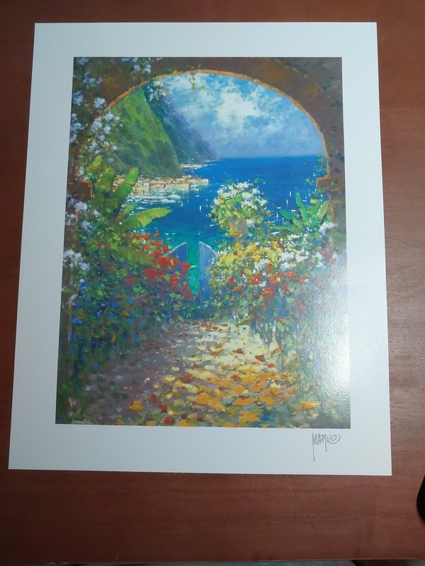 PARK WEST WATERCOLOR ART LITHOGRAPH PAINTING BY MAVROVICH SIGNED IN PLATE w COA