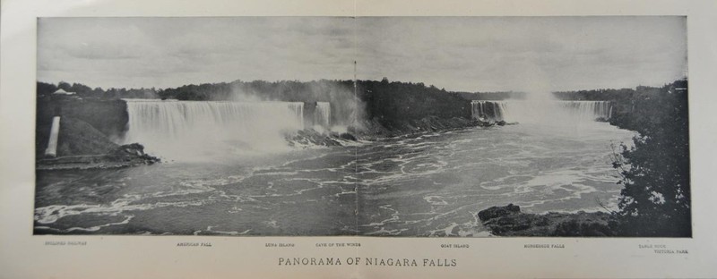 Antique Niagara Falls New York Art Print Panorama View Original B&W 1910
