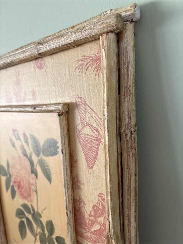VTG Floral Pierre-Joseph Redouté Bamboo Framed Print Cottage French Core 17”X14” gallery