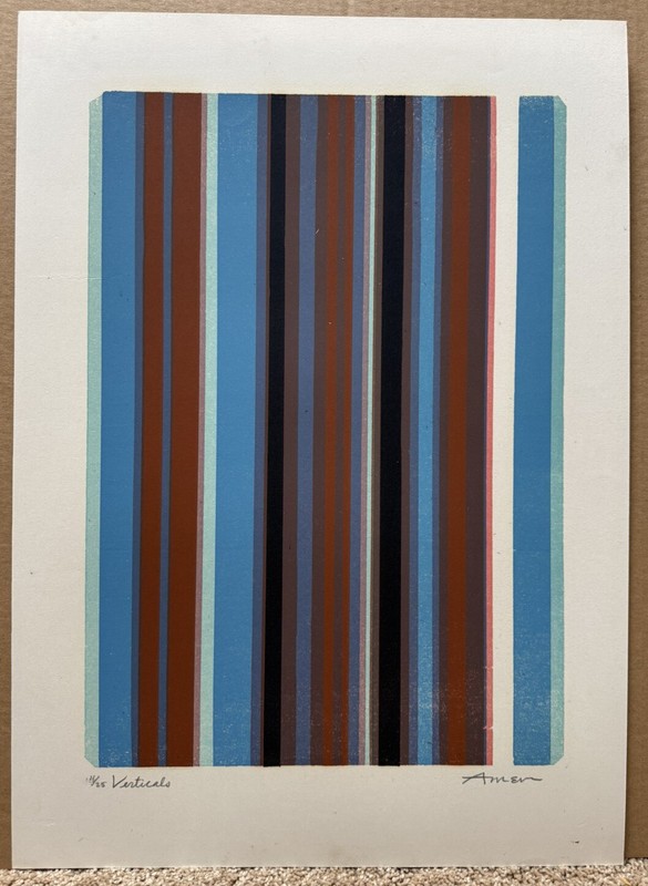 Irving Amen Signed Print “Verticals” 11/25