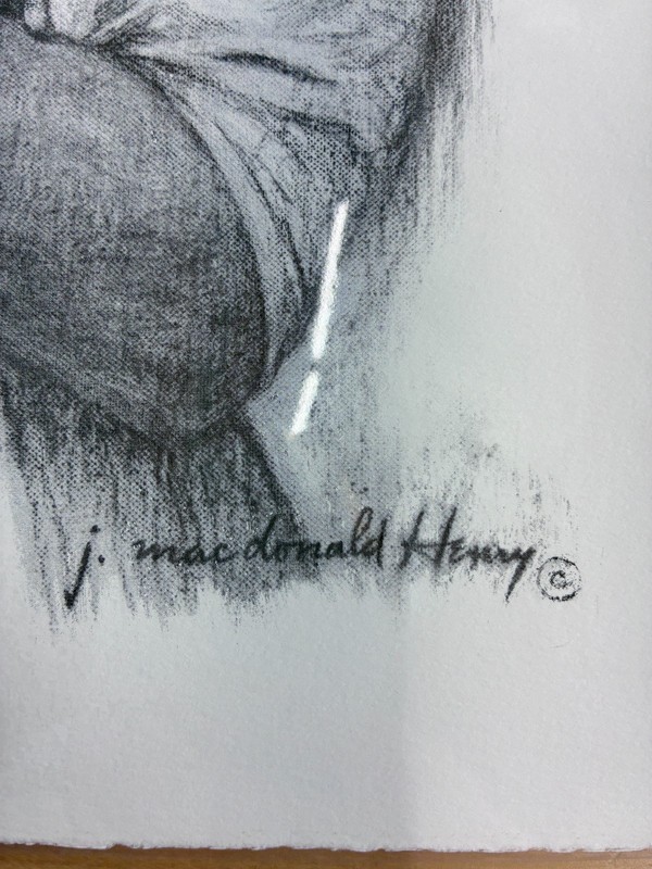 J Macdonald Henry Art Lithograph Madonna and Baby Child Jamaican Vintage 11x17 gallery