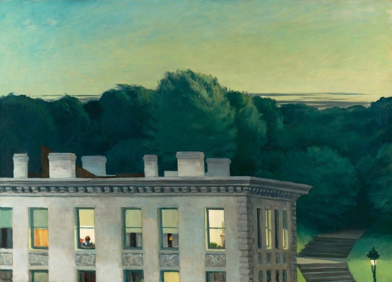 Edward Hopper House at Dusk VINTAGE painting poster print
