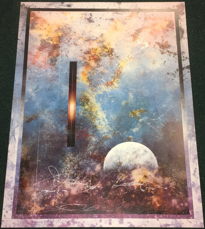 PAUL WALDEN COMPANION ART POSTER PRINT PLANET STARS SPACE ASTRONOMY SIGNED