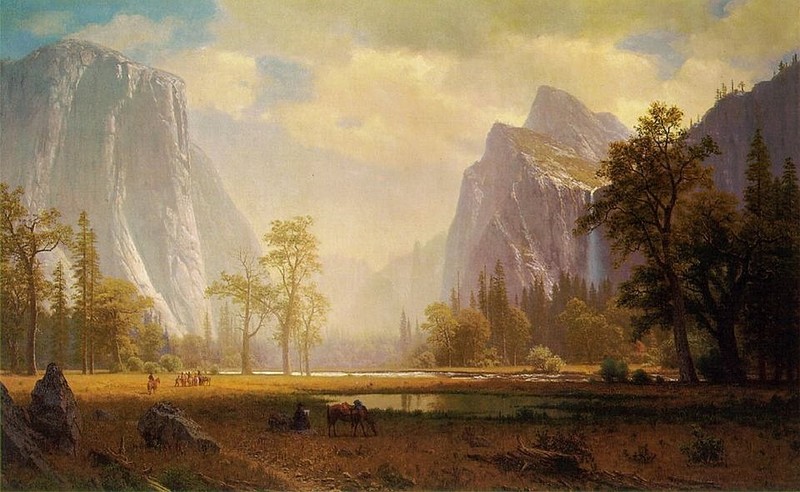 Albert Bierstadt Looking Up The Yosemite Valley 1865 17″x 22″ Archival Art Print